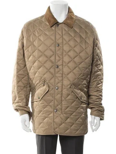 Pre-owned Barbour Puffer Coat W/ Tags In Neutral