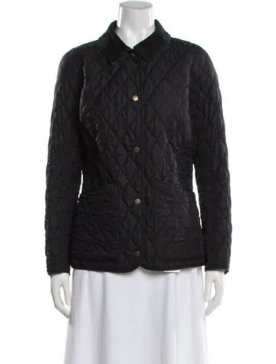 Pre-owned Barbour Puffer Jacket In Black