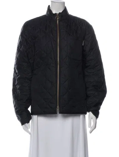 Pre-owned Barbour Puffer Jacket In Gray