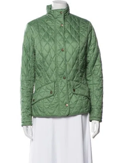 Pre-owned Barbour Puffer Jacket In Green