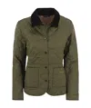 Barbour Diamond-quilted Field Jacket In Green