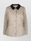 Barbour Quilted Collar Front Pockets Jacket In Neutral
