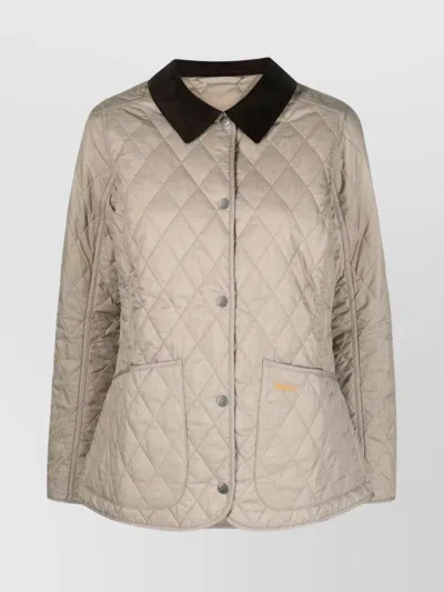 BARBOUR QUILTED COLLAR FRONT POCKETS JACKET
