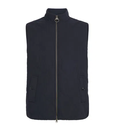 Barbour Quilted Corden Gilet In Blue