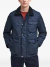 Barbour Quilted Corduroy-collar Jacket In Blue