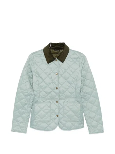 Barbour Quilted Corduroy-collar Jacket In Blue