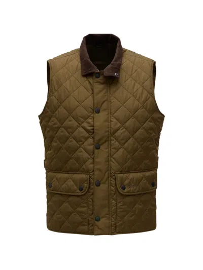 Barbour Quilted Corduroy Collar Jacket In Brown
