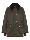 Barbour Quilted Corduroy-collar Jacket In Green