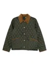 Barbour Quilted Corduroy-collar Jacket In Green
