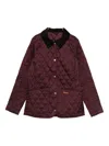 Barbour Quilted Corduroy-collar Jacket In Red