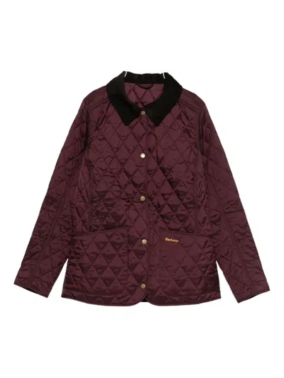 Barbour Quilted Corduroy-collar Jacket In Red