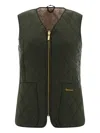 Barbour Quilted Diamond-pattern Gilet In Green
