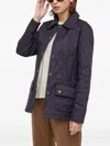 Barbour Quilted Diamond-pattern Jacket In Blue