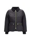 Barbour Quilted Diamond-pattern Puffer Jacket In Black