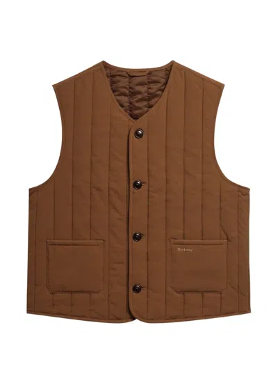 Barbour Quilted Gilet In Brown
