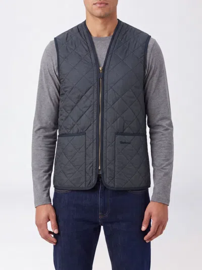 Barbour Quilted Gilet In Waterproof Nylon With Fleece Lining And Zip Closure In Gray