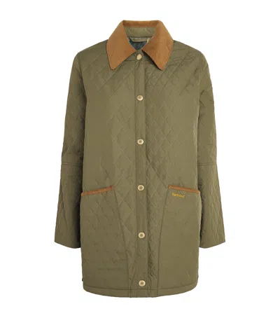 Barbour Quilted Goldmire Jacket In Green
