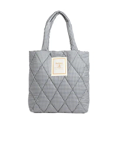 Barbour Quilted Handbag In Gray