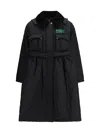 Barbour Quilted Hooded Coat By  X Ganni In Black
