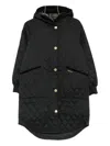 Barbour Quilted Hooded Jacket In Black