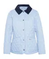 Barbour Quilted Jacket With Classic Diamond Pattern In Blue