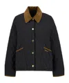 Barbour Liddesdale Cropped Icons Quilted Jacket In Black