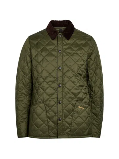 Barbour Heritage Liddesdale Corduroy-collar Padded Jacket In Green