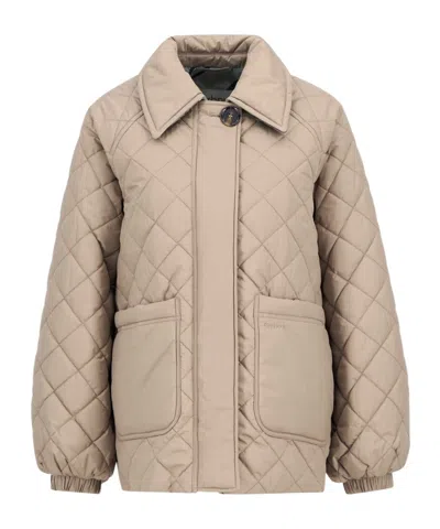 Barbour Quilted Jacket In Neutral