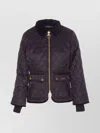 Barbour Quilted Jacket With Long Sleeves And Pockets In Brown
