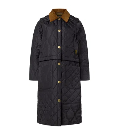 Barbour Quilted Lilian Coat In Black