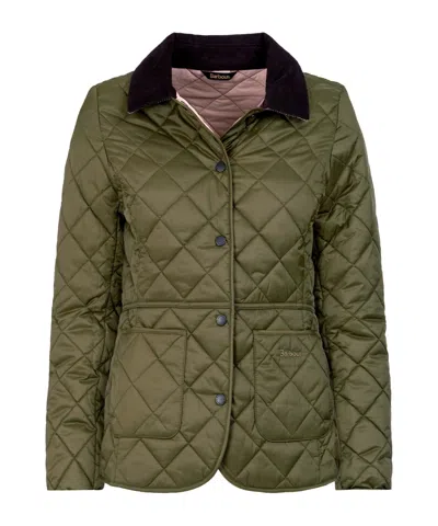Barbour Quilted Long-sleeved Casual Jacket In Green