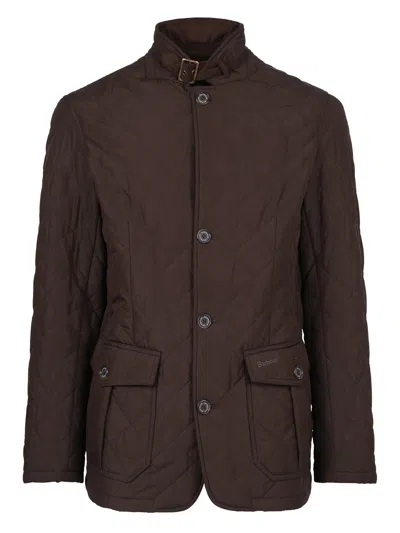 Barbour Quilted Lutz In Brown