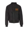 Barbour Merchant Quilted Bomber Jacket In Black