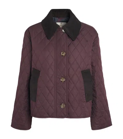 Barbour Quilted Moira Jacket In Burgundy