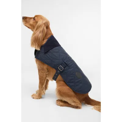 Barbour Quilted Nylon Dog Coat In Blue