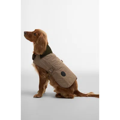 Barbour Quilted Nylon Dog Coat In Brown