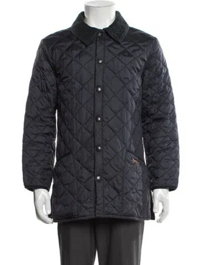 Pre-owned Barbour Quilted Pattern Jacket In Blue