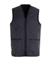 Barbour Navy Blue Padded Waistcoat With Diamond Quilting In Black