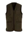 Barbour Quilted Zip-in Liner Gilet In Green