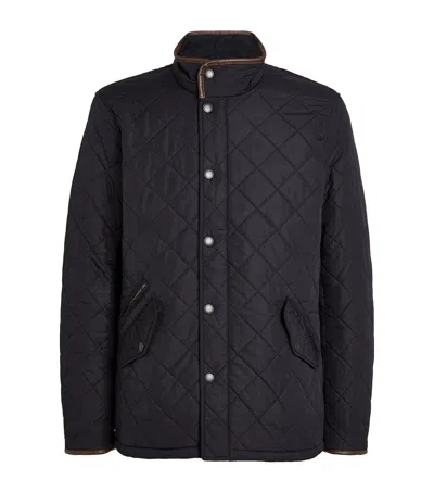 Barbour Quilted Powell Jacket In Navy