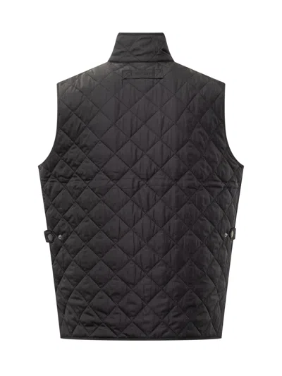 Barbour Quilted Puffer Gilet With Front Pockets In Navy