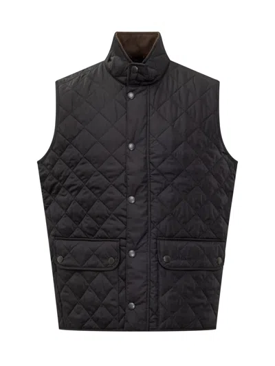 Barbour Quilted Puffer Gilet With Front Pockets In Navy