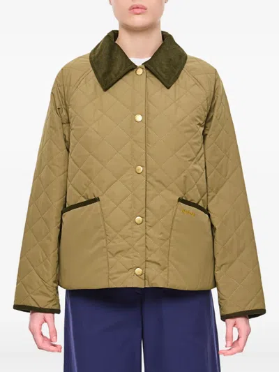Barbour Quilted Puffer Jacket In Green