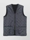 Barbour Quilted Sleeveless Vest Front Pockets In Multi