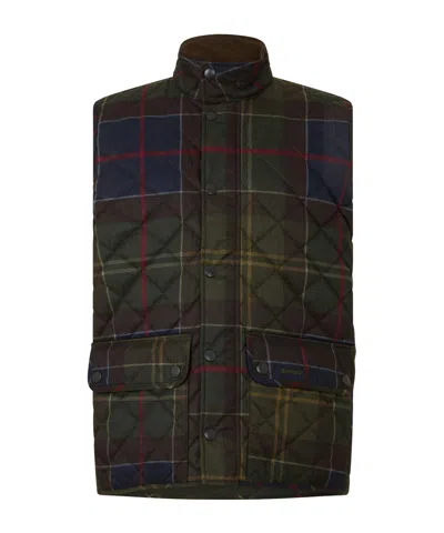 Barbour Quilted Tartan Gilet In Multi
