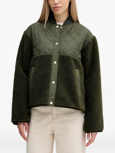 Barbour Quilted Teddy Jacket In Green