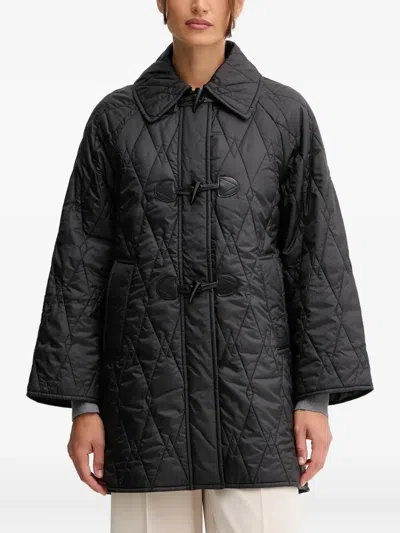 Barbour Quilted Toggle Jacket In Black