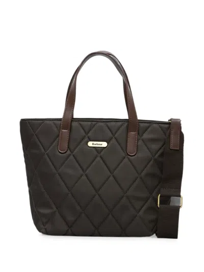 Barbour Quilted Tote Bag In Black