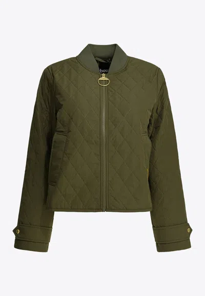 Barbour Quilted Utility Jacket In Green