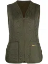 Barbour Padded And Quilted Vest With Logo In Green